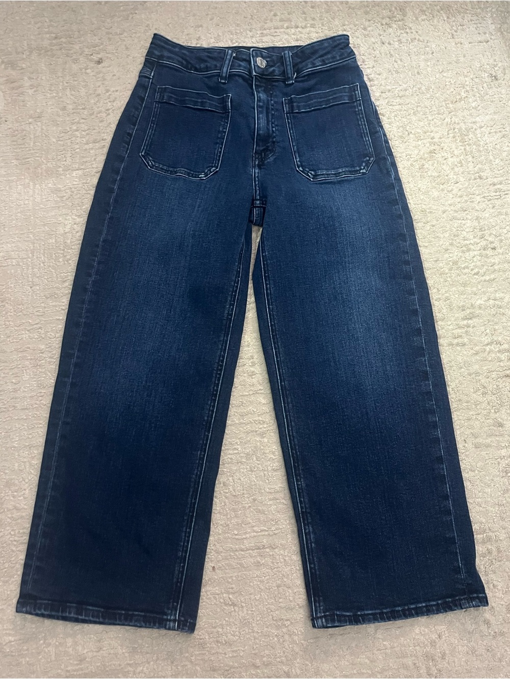 Quince Bella Patch Pocket Organic Cotton Wide Leg Jeans